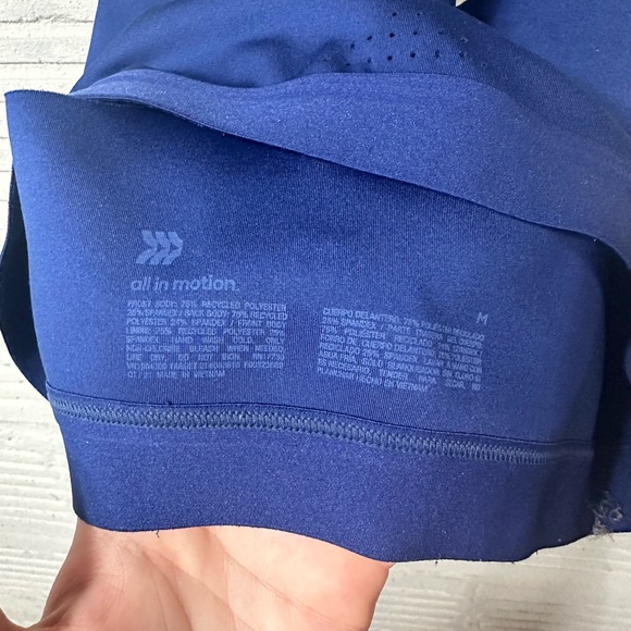 All In Motion Navy No Pads Size M Sports Bra - Picture 4 of 4